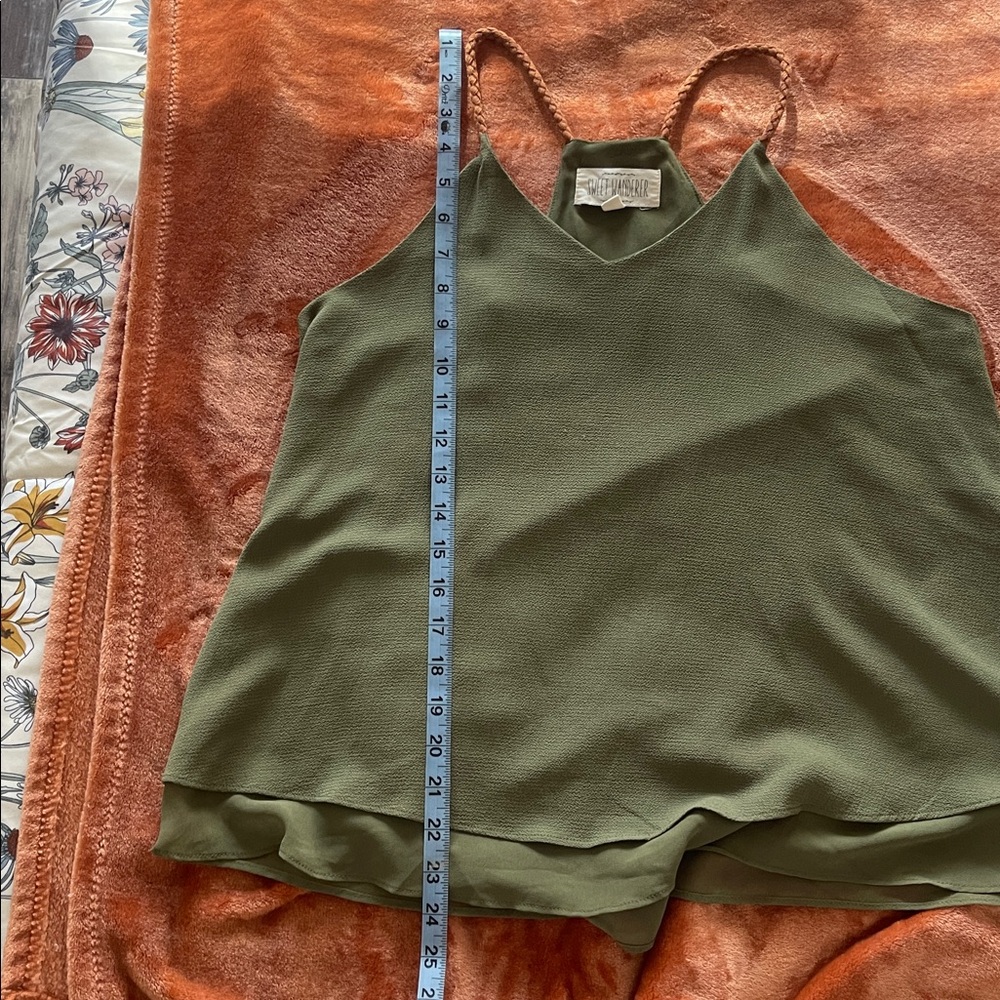 Sweet Wanderer Olive Green Camisole Top - Picture 6 of 6